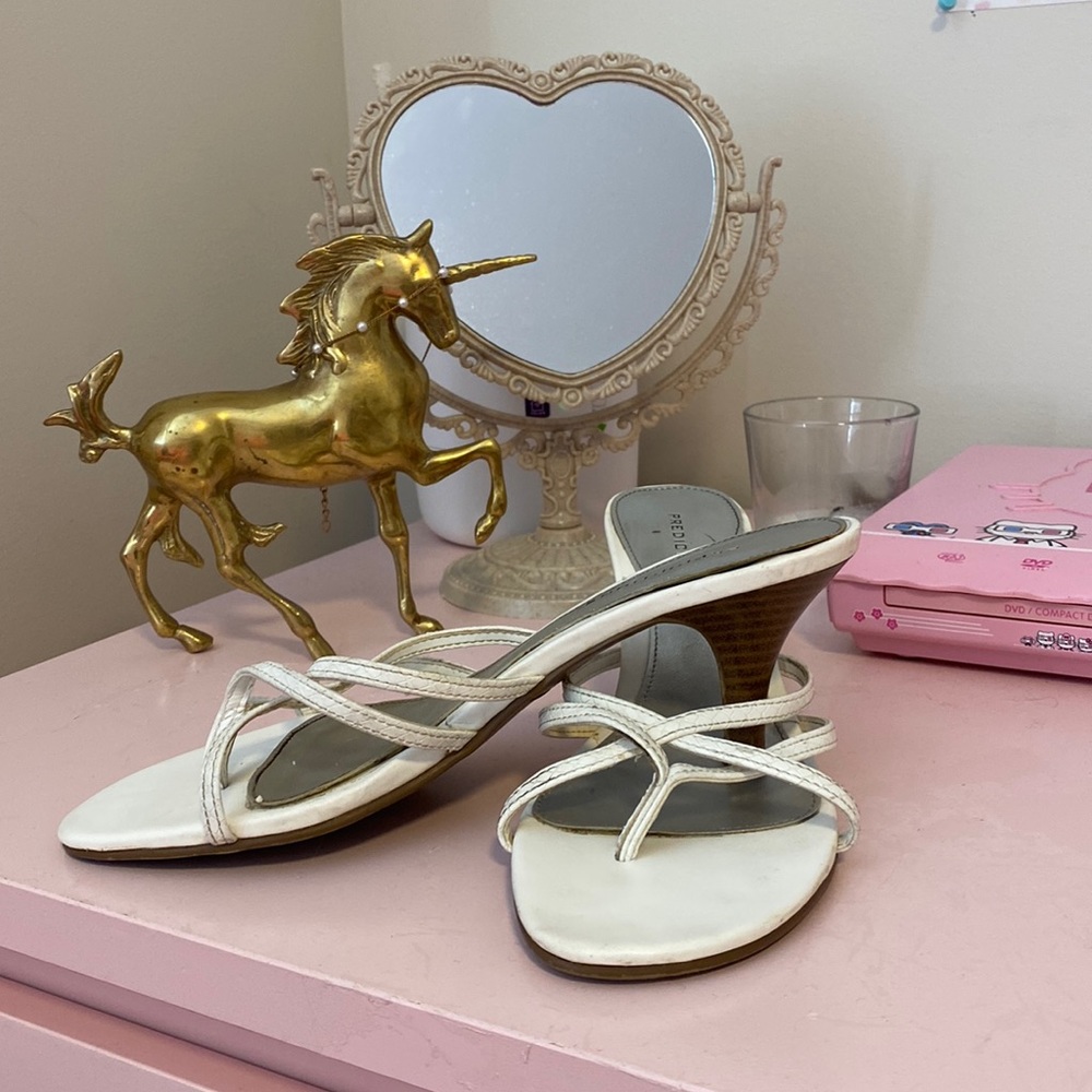 Predictions white kitten heels